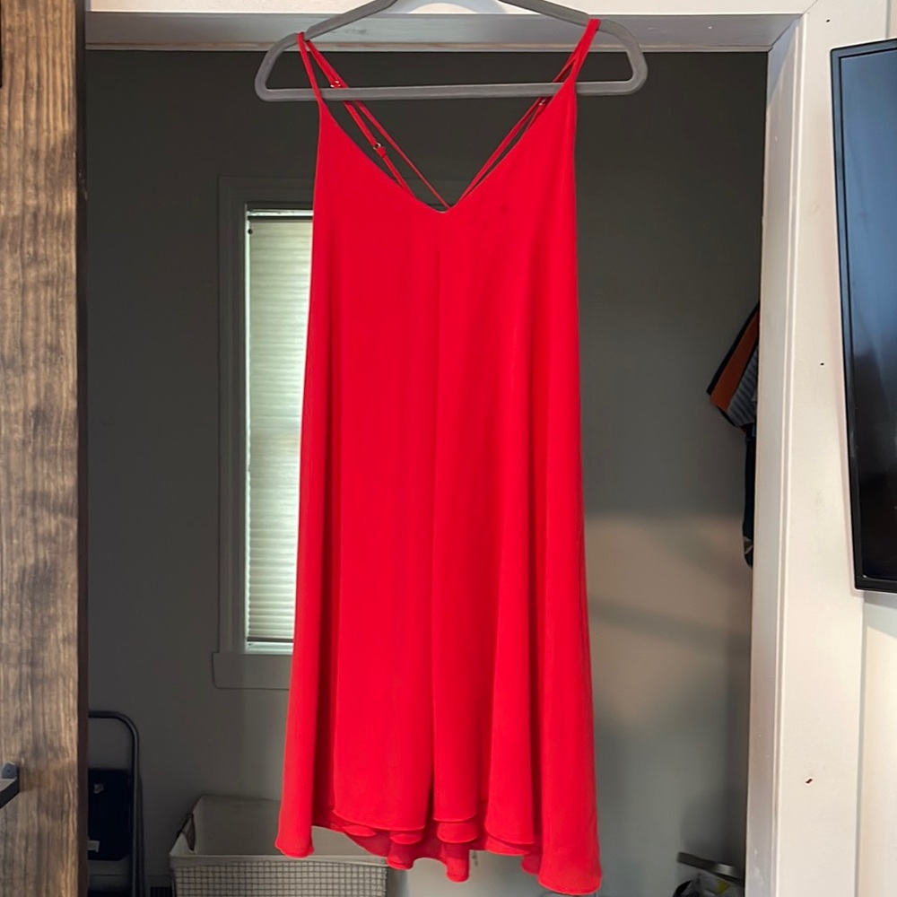 Mini red dress